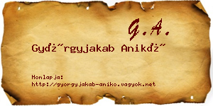 Györgyjakab Anikó névjegykártya